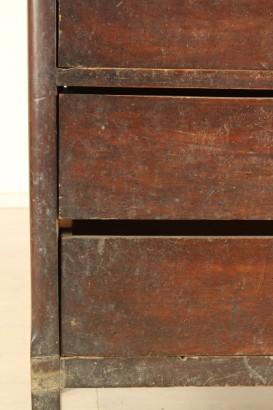 Cappuccino Dresser, feet plinth, four drawers, tulip-shaped Gorge