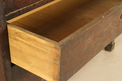 Cappuccino Dresser, feet plinth, four drawers, tulip-shaped Gorge