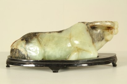 antiques, objects, china, twentieth century, bison, sculptures, jade