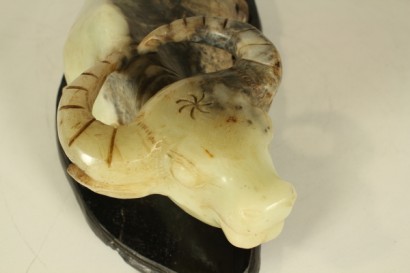 antiques, objects, china, twentieth century, bison, sculptures, jade