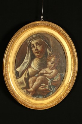 Santa Barbara with the infant Jesus in her arms