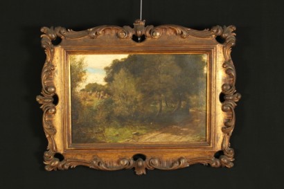 Landscape with peasants in the distance