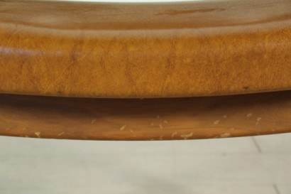 Armchair Ico Parisi, wooden frame, foam padding, upholstered in imitation leather, good conditions