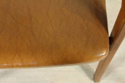 Armchair Ico Parisi, wooden frame, foam padding, upholstered in imitation leather, good conditions