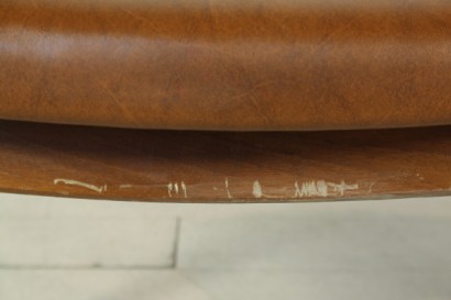 Ico Parisi armchairs, wooden frame, foam, upholstery, leatherette