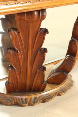 Peteneuse 30 years, three drawers, veneered, lacquered glass, mirror