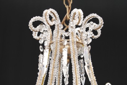 Lampadario perline e vetri molati, LAMPADINE