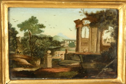 Paesaggio con rovine classiche