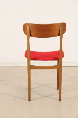 deux chaises du modernisme, avec la structure des chaises en teck, teck 50 ans