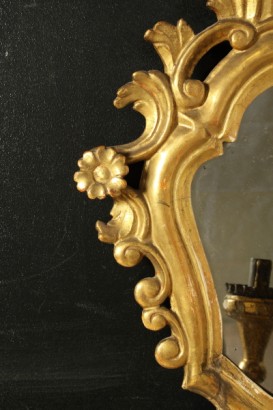 antiques, mirrors and frames, fan, an 18th century carved and gilded wood, scrolls
