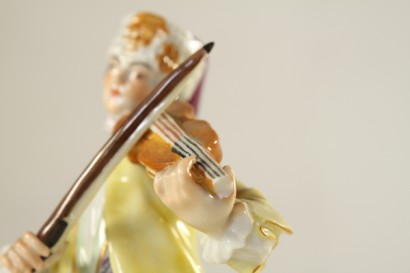 antiques, objets d'art, late 19th century meissen Manufactory, pottery, porcelain, violin, flute, musicians