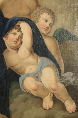 arte, pittura antica, assunzione di Maria, XVIII secolo, Madonna con putti, dipinti ad olio su tela