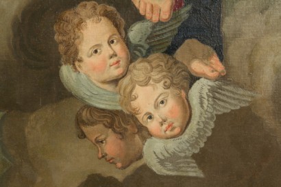 arte, pittura antica, assunzione di Maria, XVIII secolo, Madonna con putti, dipinti ad olio su tela