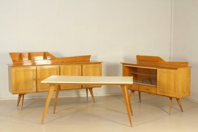 Mobile anni 50, legno impiallacciato, frassino, 