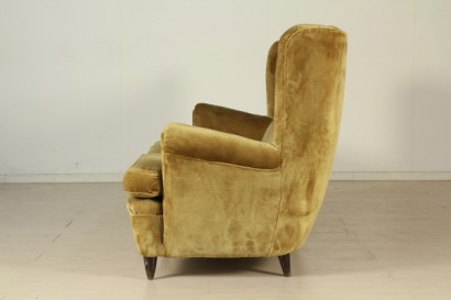 #modernariatodivani, 50 Jahre alt, weiche Polsterung, Schaum Sofa, samt Futter, guten Zustand