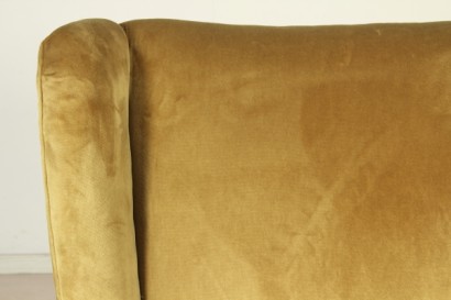 #modernariatodivani, 50 Jahre alt, weiche Polsterung, Schaum Sofa, samt Futter, guten Zustand