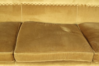 #modernariatodivani, 50 Jahre alt, weiche Polsterung, Schaum Sofa, samt Futter, guten Zustand