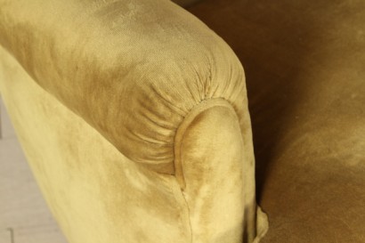 #modernariatodivani, 50 Jahre alt, weiche Polsterung, Schaum Sofa, samt Futter, guten Zustand