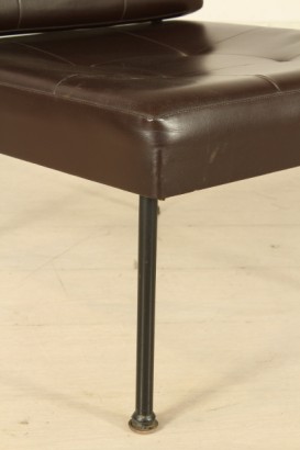 50 years, foam chairs, upholstered in skai, metal frame, #modernariatopoltrone