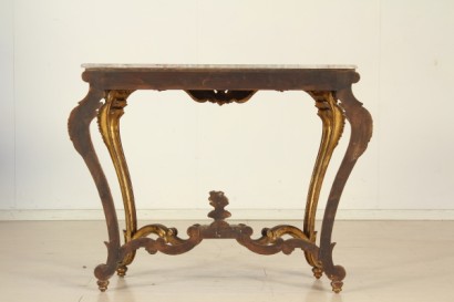 Console table with marble, cruise line, richly carved legs move, moves,