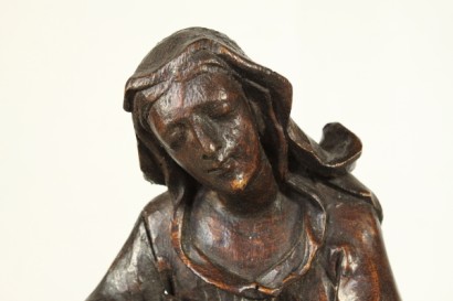 antiquariato, madonna schiaccia drago, fine XVII secolo, inizi XVIII secolo, scultura, legno