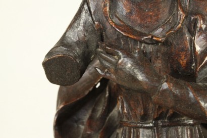 antiquariato, madonna schiaccia drago, fine XVII secolo, inizi XVIII secolo, scultura, legno