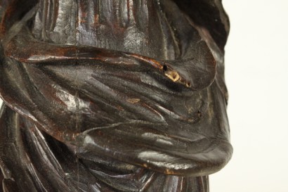 antiquariato, madonna schiaccia drago, fine XVII secolo, inizi XVIII secolo, scultura, legno