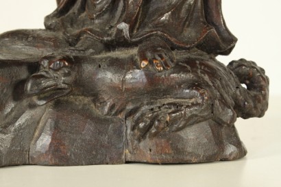 antiquariato, madonna schiaccia drago, fine XVII secolo, inizi XVIII secolo, scultura, legno