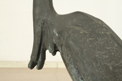 antiquariato, oggettistica, airone, XX secolo, fontana da giardino, rame brunito