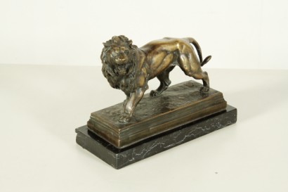 antiquités, objets d'art, bronzes, sculptures, Charles Valton 1851-1918, Lion, JB