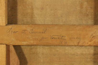 arte, pittura antica, Simon Vouet (1590-1649), Fine XVII secolo, Inizi XVIII secolo, agar nel deserto, ismaele, abramo, sara, deserto di Bersabea, #artepittura