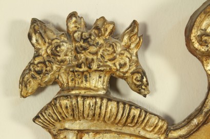 Espejo en la Meca, en forma, tallado, mascheroni, flores