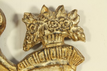 Espejo en la Meca, en forma, tallado, mascheroni, flores