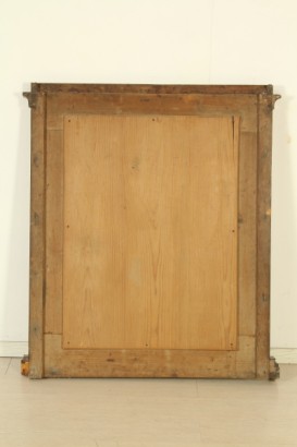 Caminiera-espejo, espejo, columnas, capiteles, #antiquariatospecchi