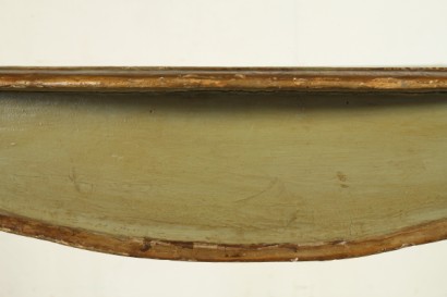 Mueve las piernas de consola de pared, pata de cabra, diadema, moldeado, lacado oro, piezas de #antiquariatoconsolle piso,