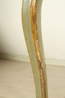 Mueve las piernas de consola de pared, pata de cabra, diadema, moldeado, lacado oro, piezas de #antiquariatoconsolle piso,