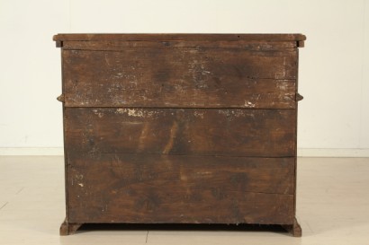 Aparador de estilo neo-renacentista, estriado de pilares, dos puertas, talladas paneles, marco de piso, dentículos, madera epoca d