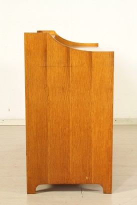 40 years, desk drawer, flap doors, veneered wood, covered with formica, good condition, signs of wear, written 80 cm, #modernariatomobili open