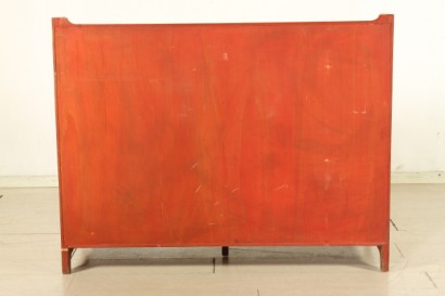 40 years, desk drawer, flap doors, veneered wood, covered with formica, good condition, signs of wear, written 80 cm, #modernariatomobili open