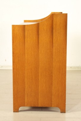 40 years, desk drawer, flap doors, veneered wood, covered with formica, good condition, signs of wear, written 80 cm, #modernariatomobili open