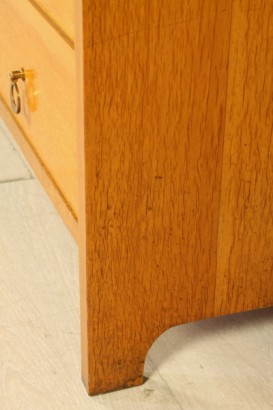 40 years, desk drawer, flap doors, veneered wood, covered with formica, good condition, signs of wear, written 80 cm, #modernariatomobili open