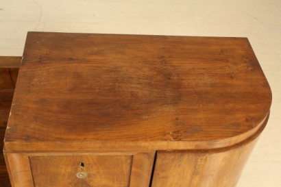 Peteneuse 20 years, wood veneer, walnut, Walnut crotch, mirror, wear and tear, #modernariatomobili