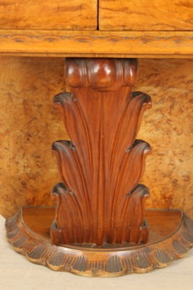 30 years, bedside tables veneered wood, radica, carved wood, painted glass, retro, #modernariatomobili