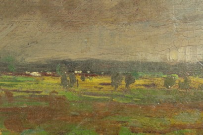arte, pittura dell 800, Luigi Rossi 1853-1923, paesaggio, figure, dipinti ad olio