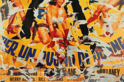 arte contemporanea, mimmo rotella, stampa, litografia, multiplo, prova d artista, decollage, tecnica mista