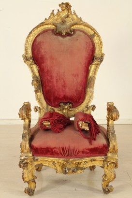 antigüedades, sillas de trono y sillones, Doran trono