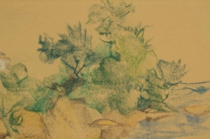 elmo diegoli, italia, anni 30-40, disegno, paesaggio, matita su carta, futurismo, #arte, #novecento