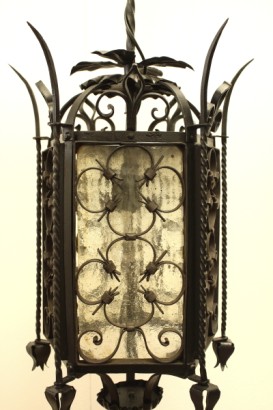 Lanterna Sospensione in ferro battuto, bottega 900, illuminazione, lanterna, lanterna in ferro
