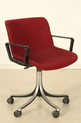 Tecno silla, modernismo, sillas, silla, silla giratoria, plástico, metal, aluminio, #modernariato, #sedie