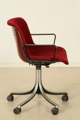 Silla tecno, modernismo, sillas, silla de la oficina, silla giratoria, plástico, metal, aluminio, #modernariato, #sedie